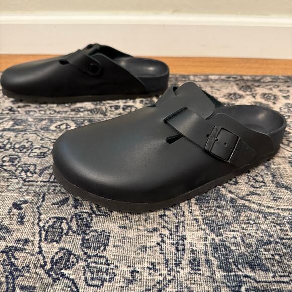 BIRKENSTOCK Women’s EU 37 Narrow (US 6.5) Boston Exquisite Black Leather Clog - Picture 6 of 9